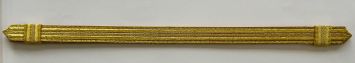 POLICE LEATHER CAP STRAP - PLAIN DESIGN - GOLD.